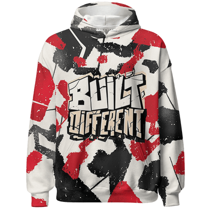 Jumman Jack University Red Hoodie Match Built Different 3D All-Over Print Broken - NastyJamz