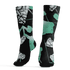 Green Glow 3s Socks Match Built Different 3D All-Over Print Broken - NastyJamz