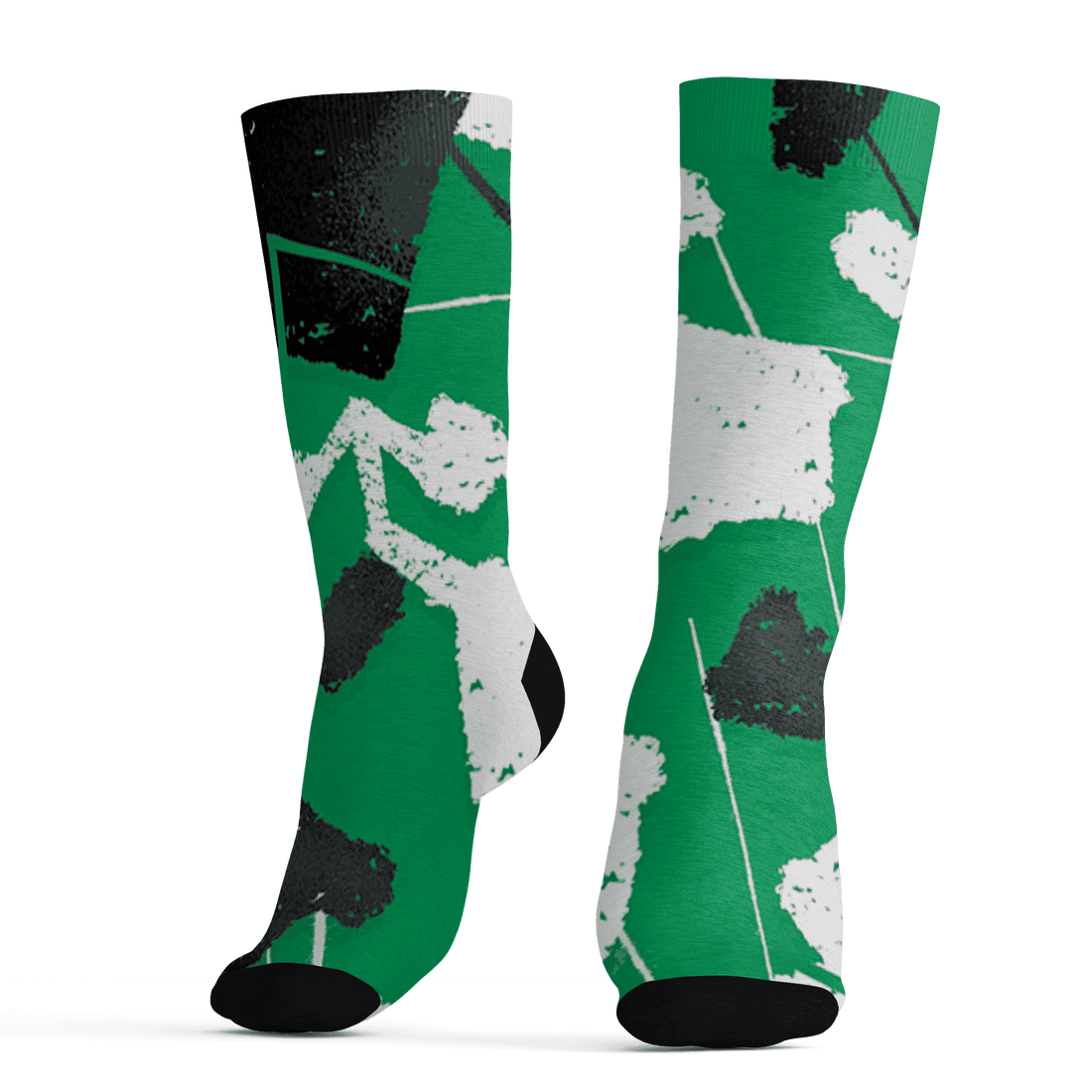 Lucky Green 5s Socks Match Built Different 3D All-Over Print Broken - NastyJamz