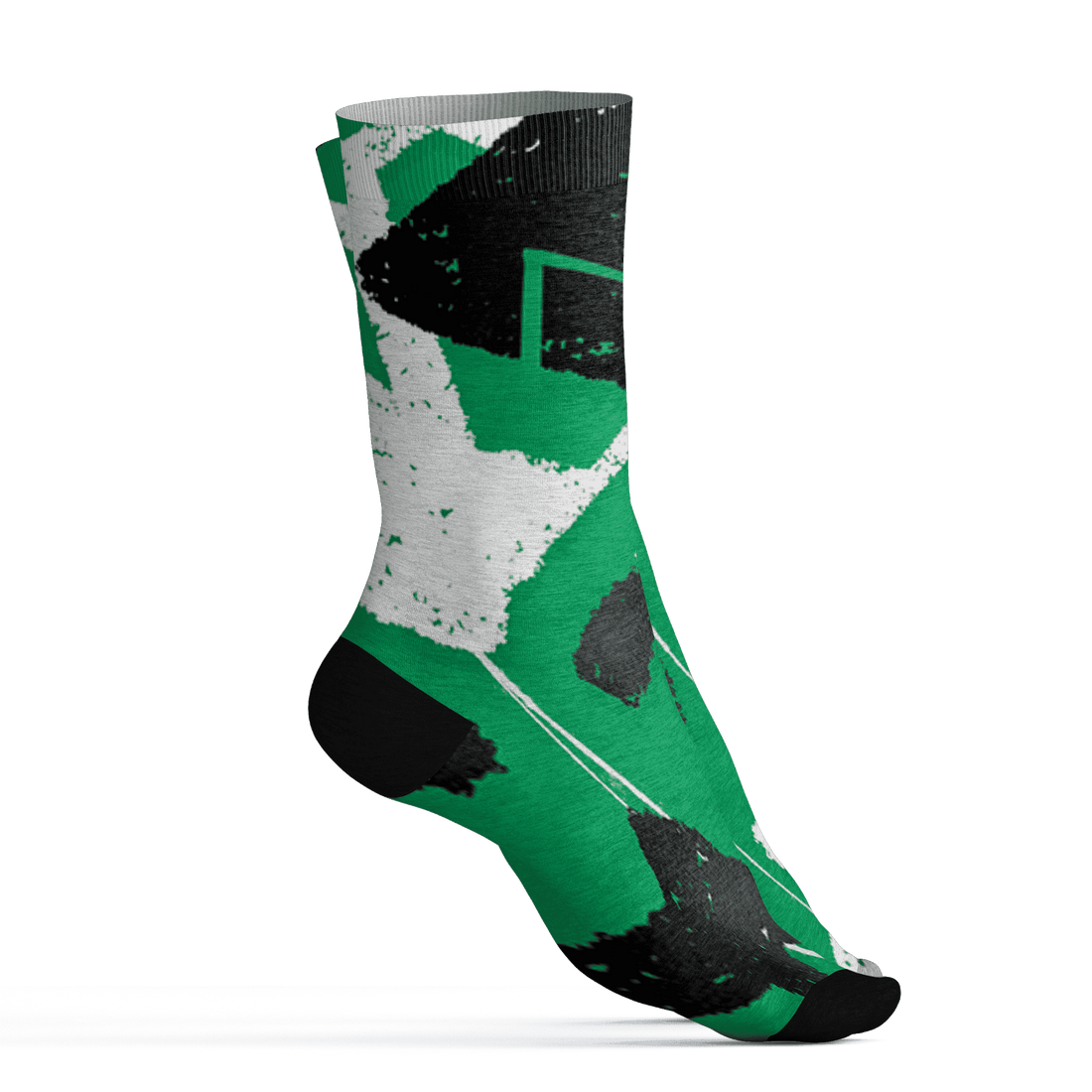 Lucky Green 5s Socks Match Built Different 3D All-Over Print Broken - NastyJamz