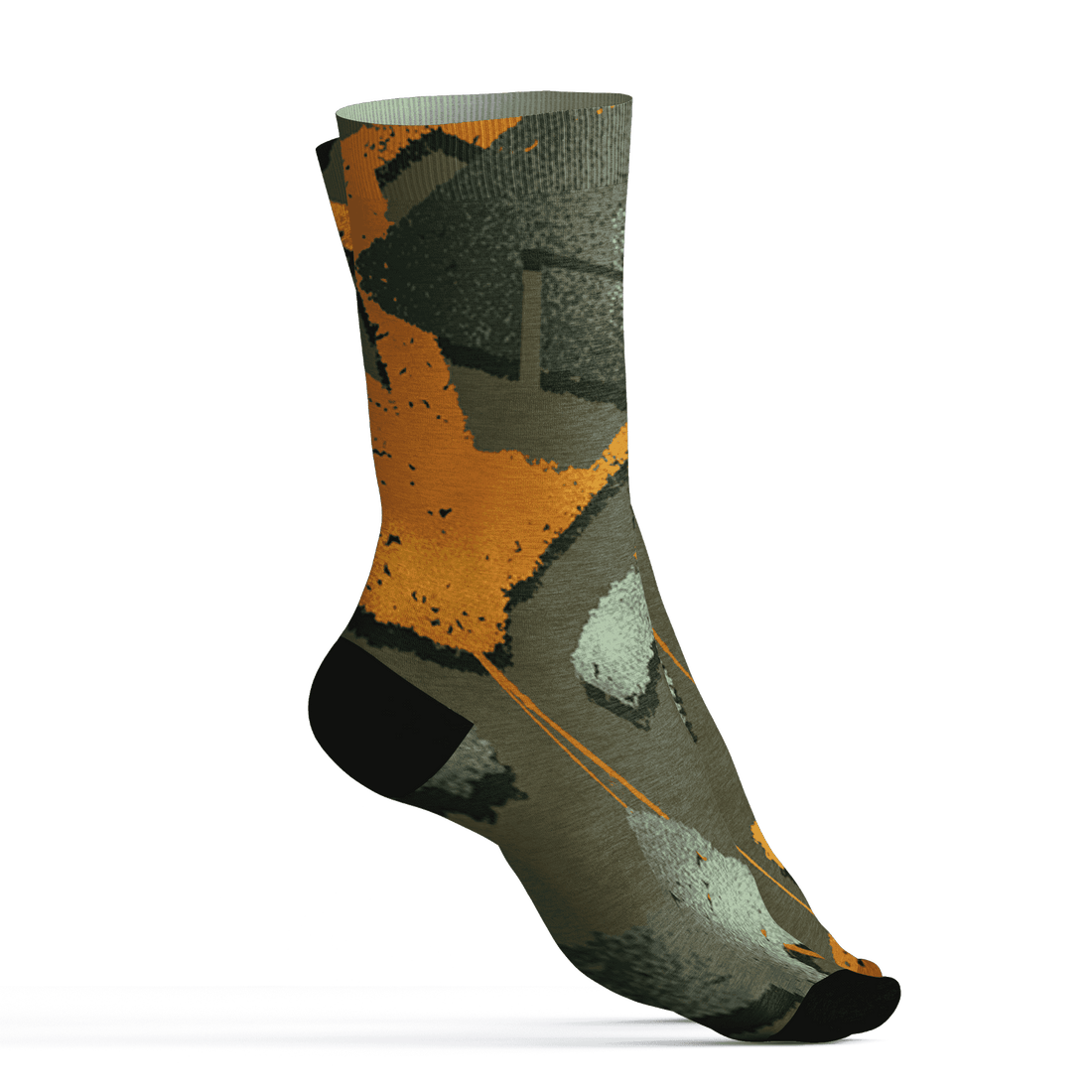 Olive 5s Socks Match Built Different 3D All-Over Print Broken - NastyJamz