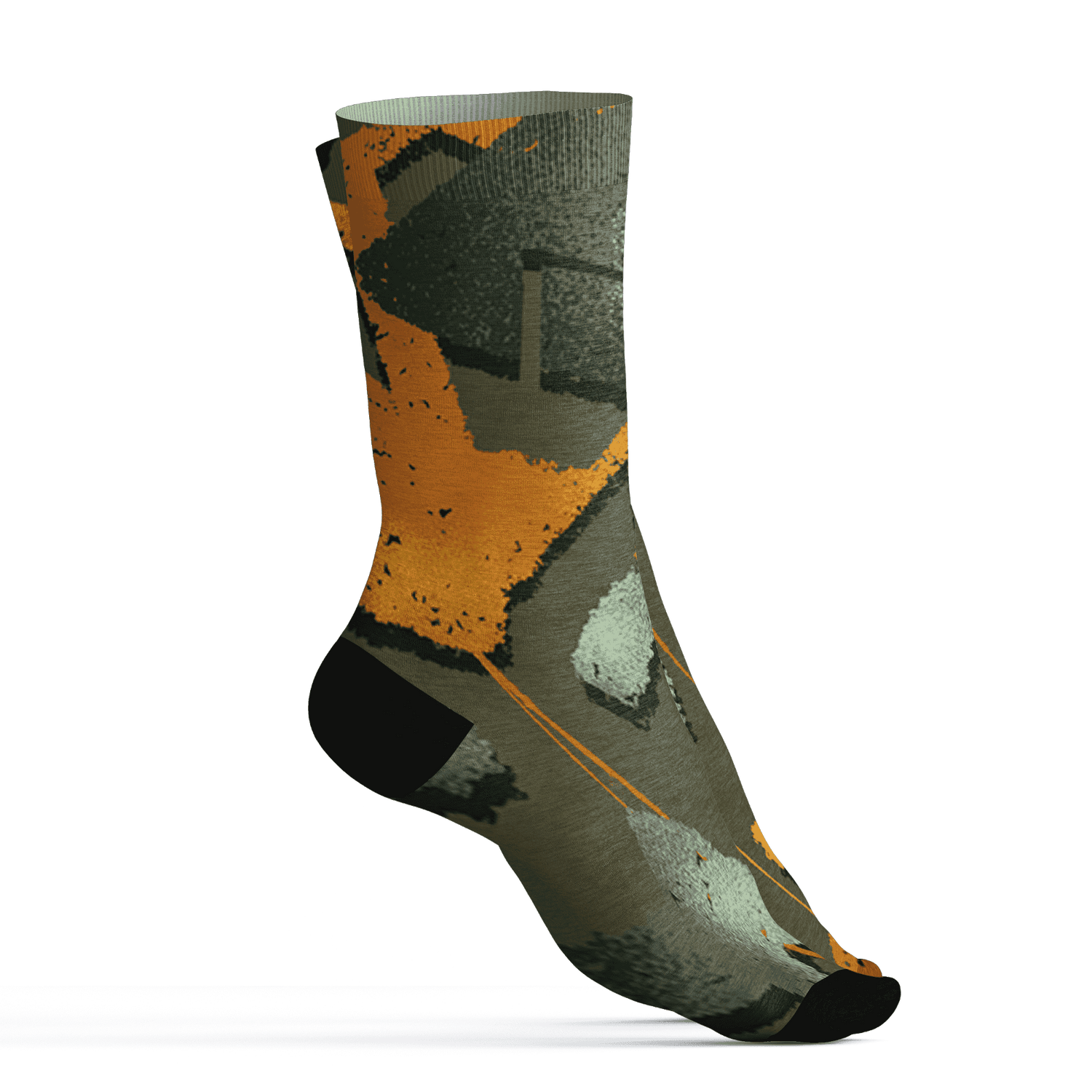 Olive 5s Socks Match Built Different 3D All-Over Print Broken - NastyJamz