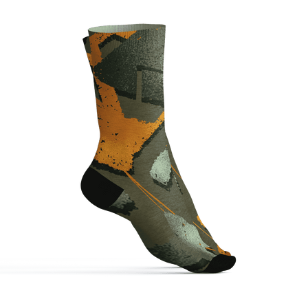 Olive 5s Socks Match Built Different 3D All-Over Print Broken - NastyJamz
