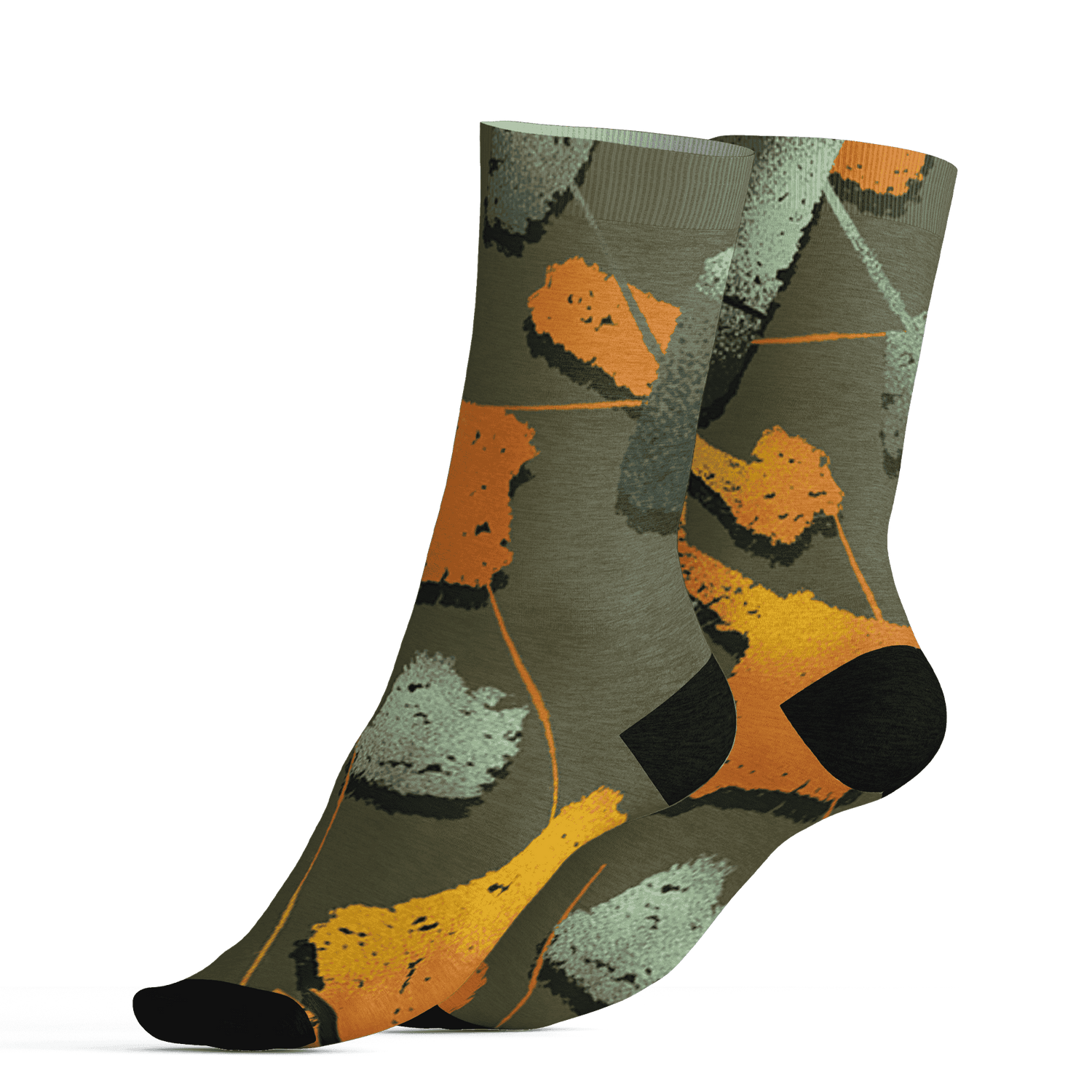 Olive 5s Socks Match Built Different 3D All-Over Print Broken - NastyJamz