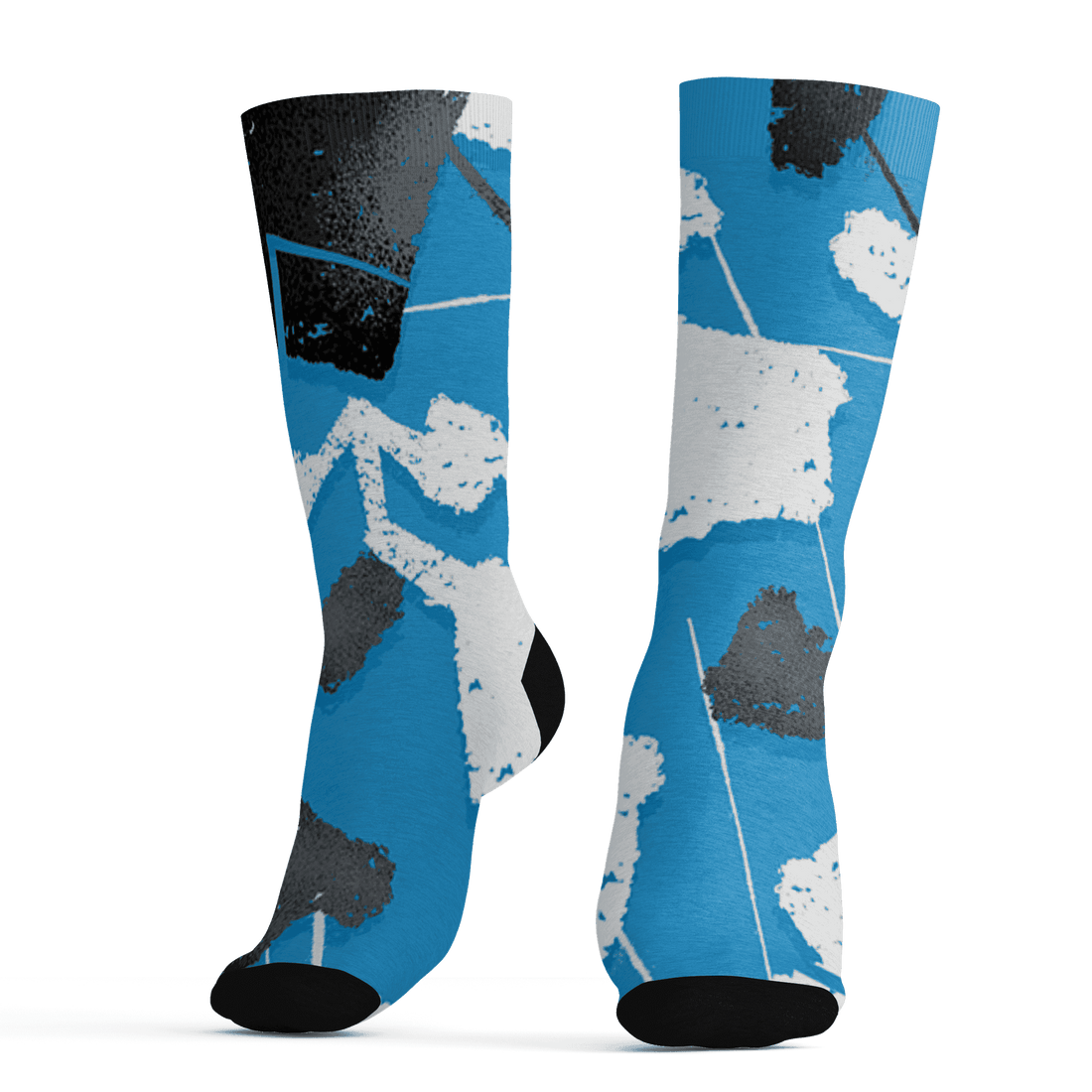 Powder Blue 9s Socks Match Built Different 3D All-Over Print Broken - NastyJamz