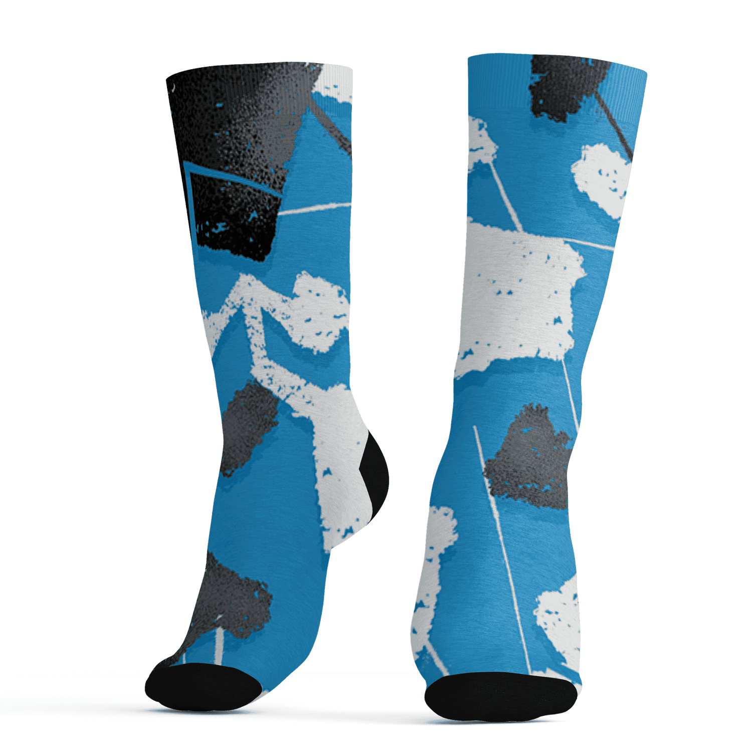 Powder Blue 9s Socks Match Built Different 3D All-Over Print Broken - NastyJamz