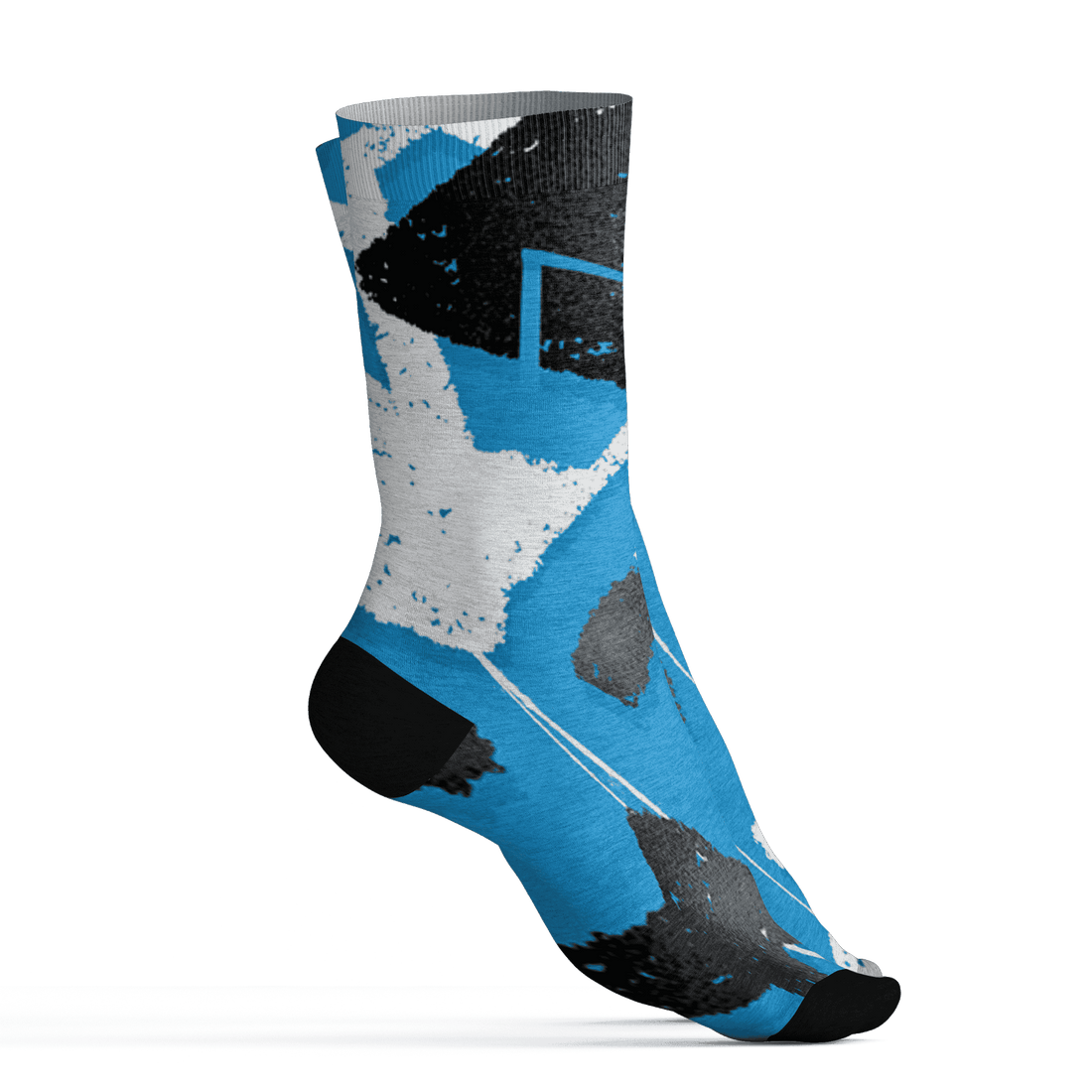 Powder Blue 9s Socks Match Built Different 3D All-Over Print Broken - NastyJamz