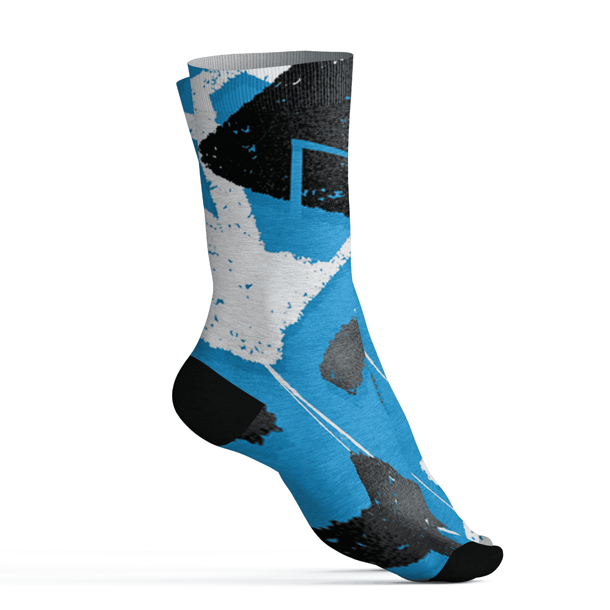Powder Blue 9s Socks Match Built Different 3D All-Over Print Broken - NastyJamz