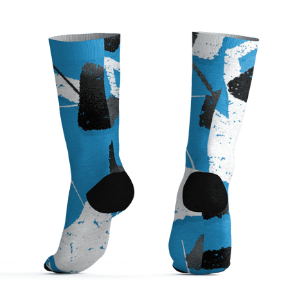 Powder Blue 9s Socks Match Built Different 3D All-Over Print Broken - NastyJamz