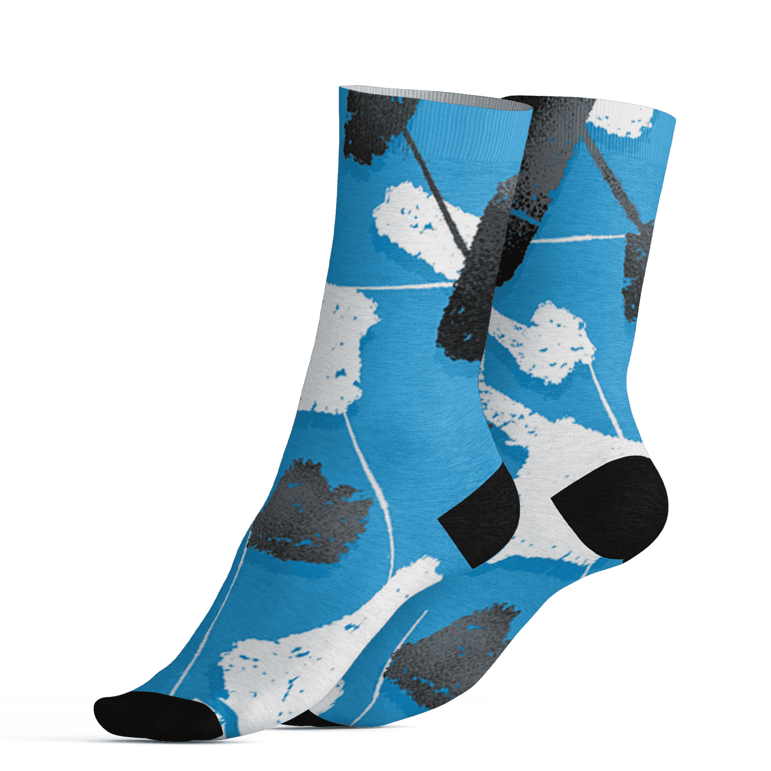Powder Blue 9s Socks Match Built Different 3D All-Over Print Broken - NastyJamz