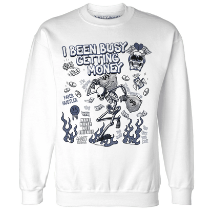 Low-Diffused-Blue-11s-NastyJamz-Sweatshirt-Match-Busy-Getting-Money-Skull