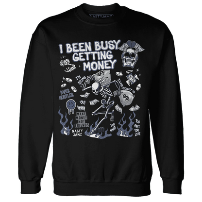 Low-Diffused-Blue-11s-NastyJamz-Sweatshirt-Match-Busy-Getting-Money-Skull