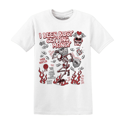 Black-Toe-Reimagined-Red-White-1s-T-Shirt-Match-Busy-Getting-Money-Skull