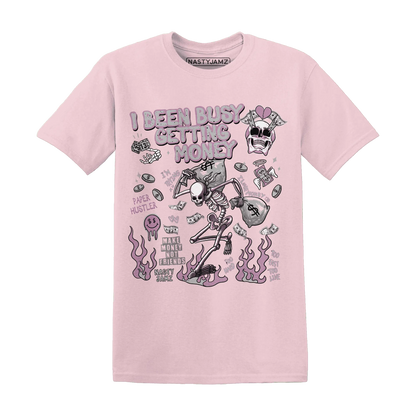 Orchid-Neutral-Grey-Black-White-4s-NastyJamz-T-Shirt-Match-Busy-Getting-Money-Skull