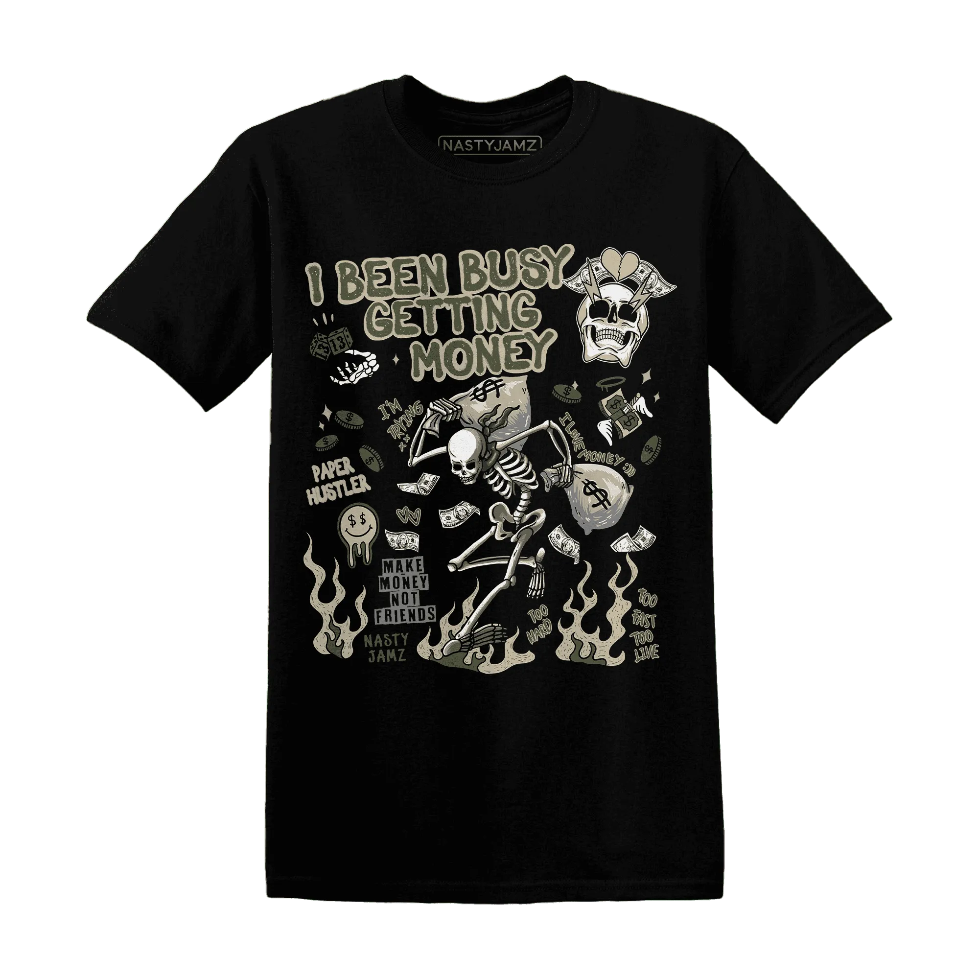 AM-1-Essential-Premium-NastyJamz-T-Shirt-Match-Busy-Getting-Money-Skull