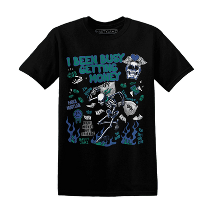 Dunk-Hyper-Royal-Malachite-NastyJamz-T-Shirt-Match-Busy-Getting-Money-Skull