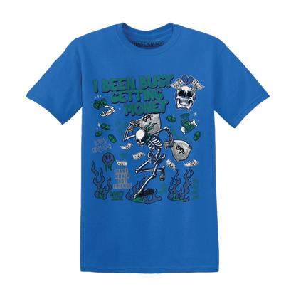 Dunk-Hyper-Royal-Malachite-NastyJamz-T-Shirt-Match-Busy-Getting-Money-Skull