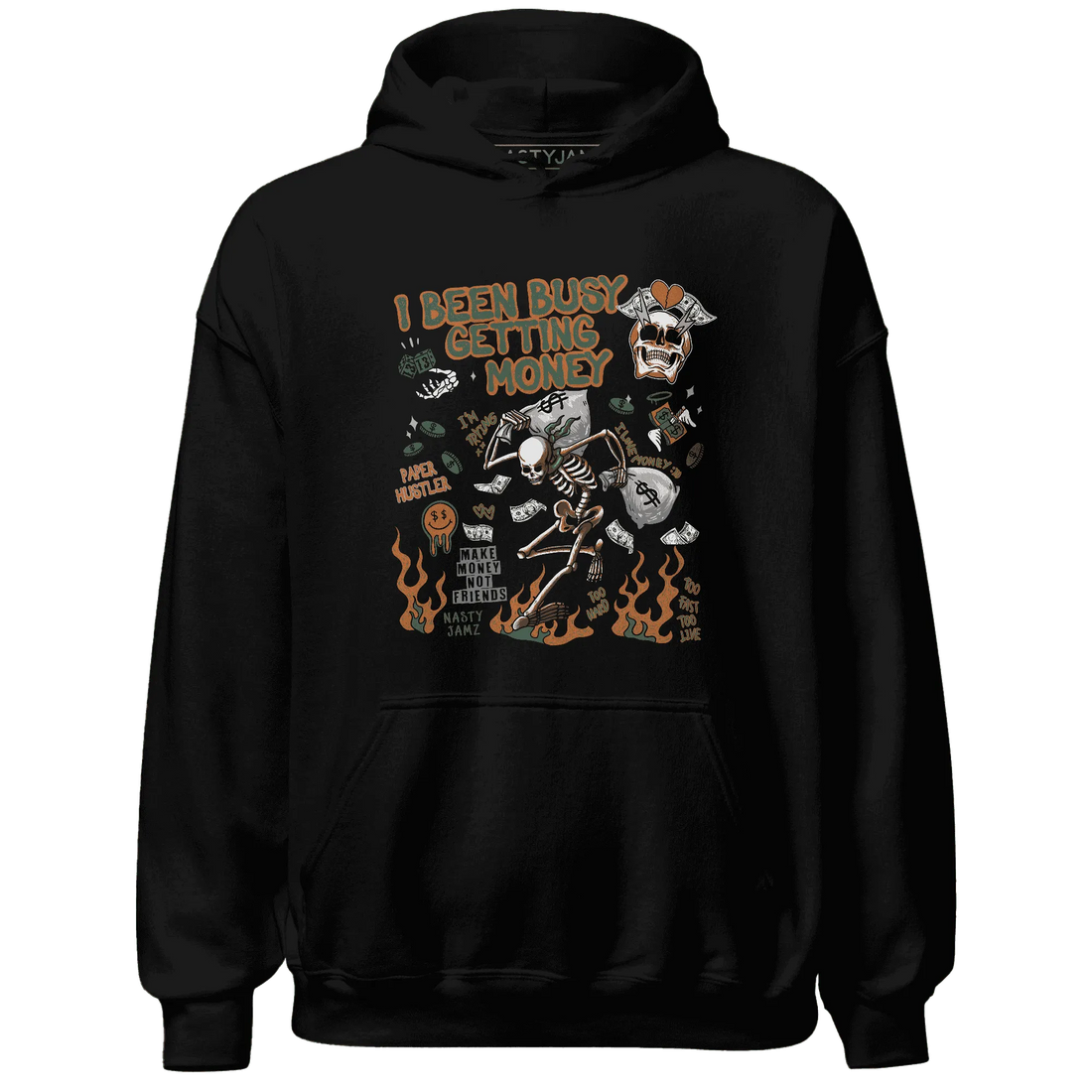 Dunk-Low-Ceramic-NastyJamz-Hoodie-Match-Busy-Getting-Money-Skull