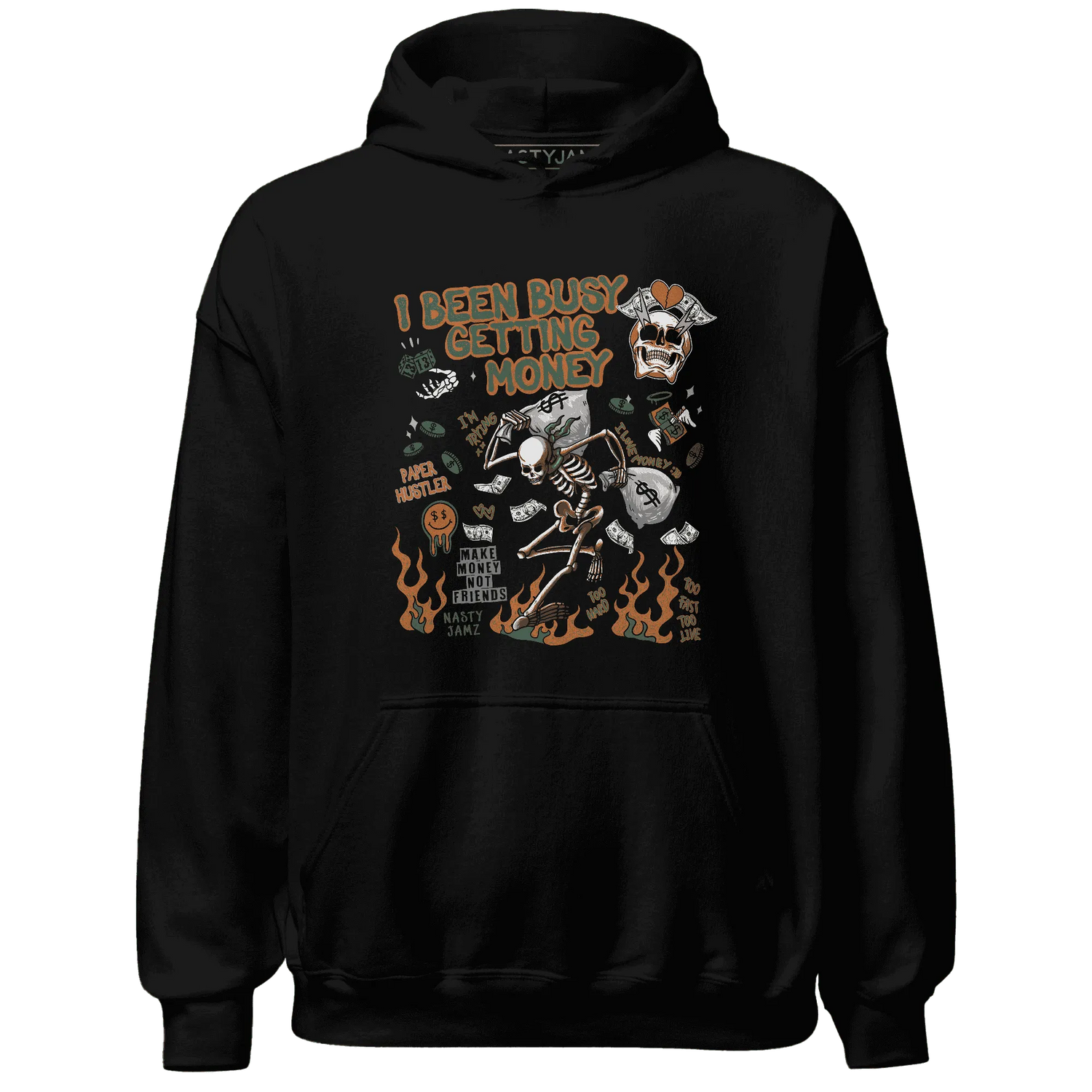 Dunk-Low-Ceramic-NastyJamz-Hoodie-Match-Busy-Getting-Money-Skull