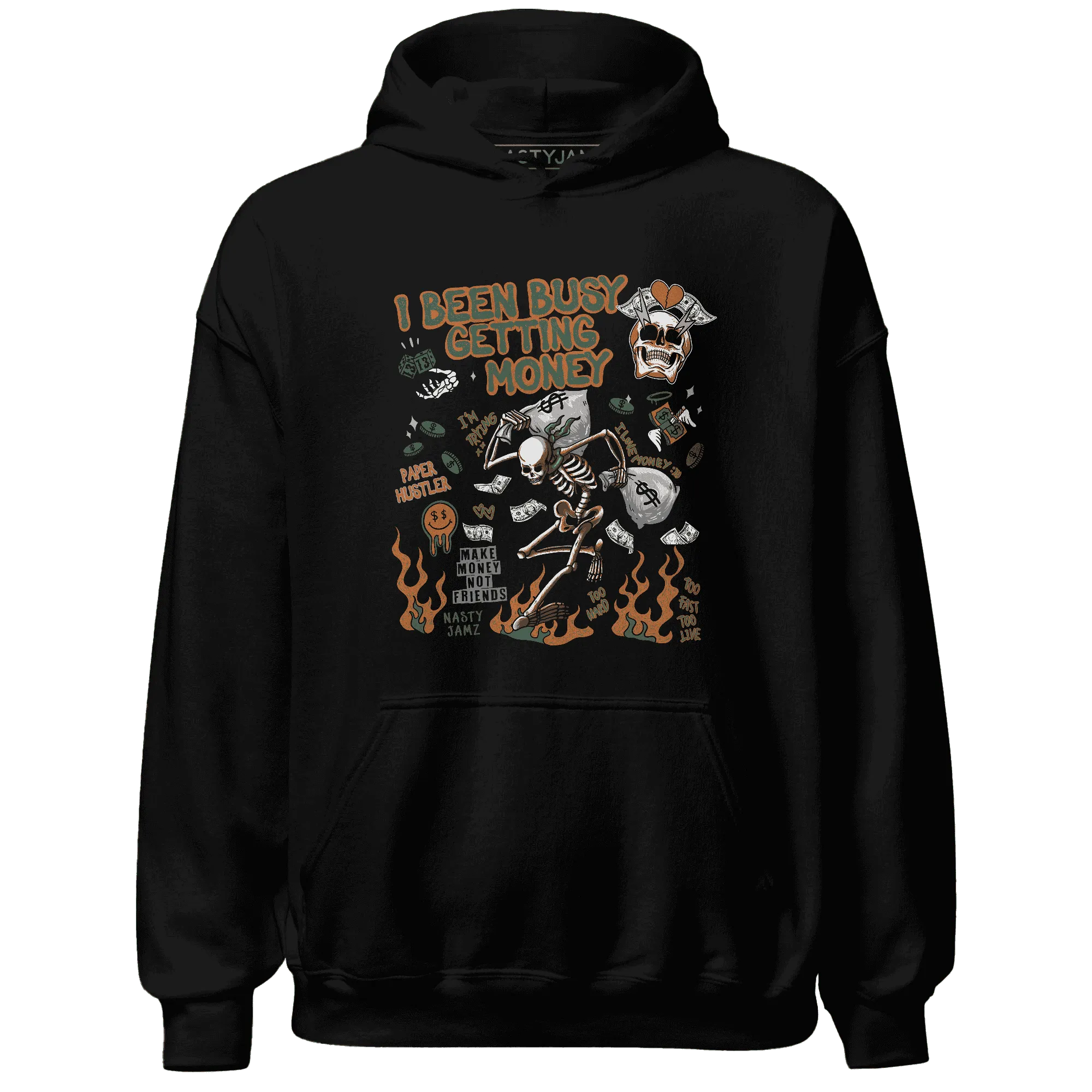 Dunk-Low-Ceramic-NastyJamz-Hoodie-Match-Busy-Getting-Money-Skull