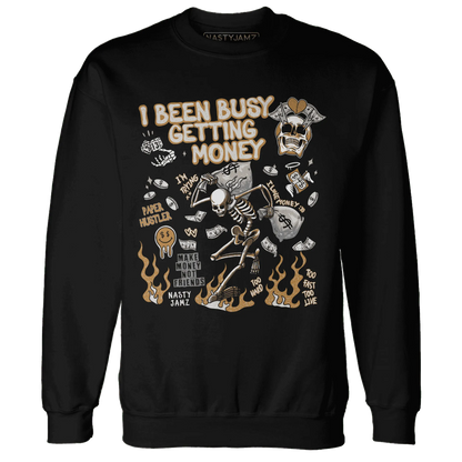 Dunk-Low-Retro-Wheat-Orange-NastyJamz-Sweatshirt-Match-Busy-Getting-Money-Skull