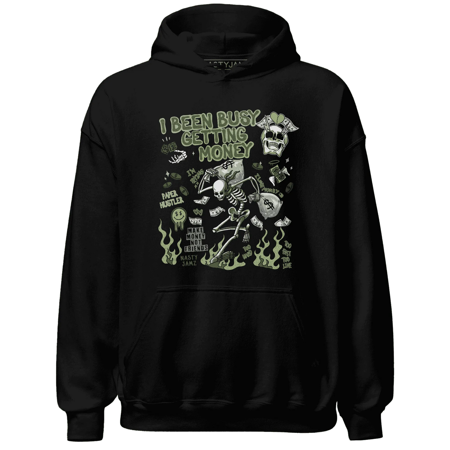VaporMax-Plus-Alligator-NastyJamz-Hoodie-Match-Busy-Getting-Money-Skull