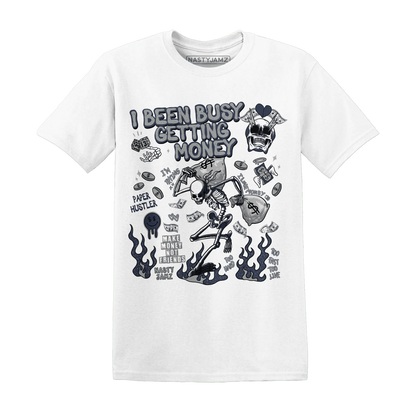 VaporMax-Plus-Midnight-Navy-White-Metallic-Silver-T-Shirt-Match-Busy-Getting-Money-Skull
