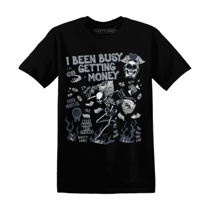 VaporMax-Plus-Midnight-Navy-White-Metallic-Silver-T-Shirt-Match-Busy-Getting-Money-Skull