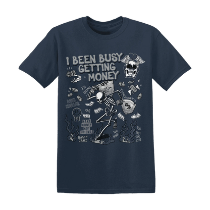 VaporMax-Plus-Midnight-Navy-White-Metallic-Silver-T-Shirt-Match-Busy-Getting-Money-Skull
