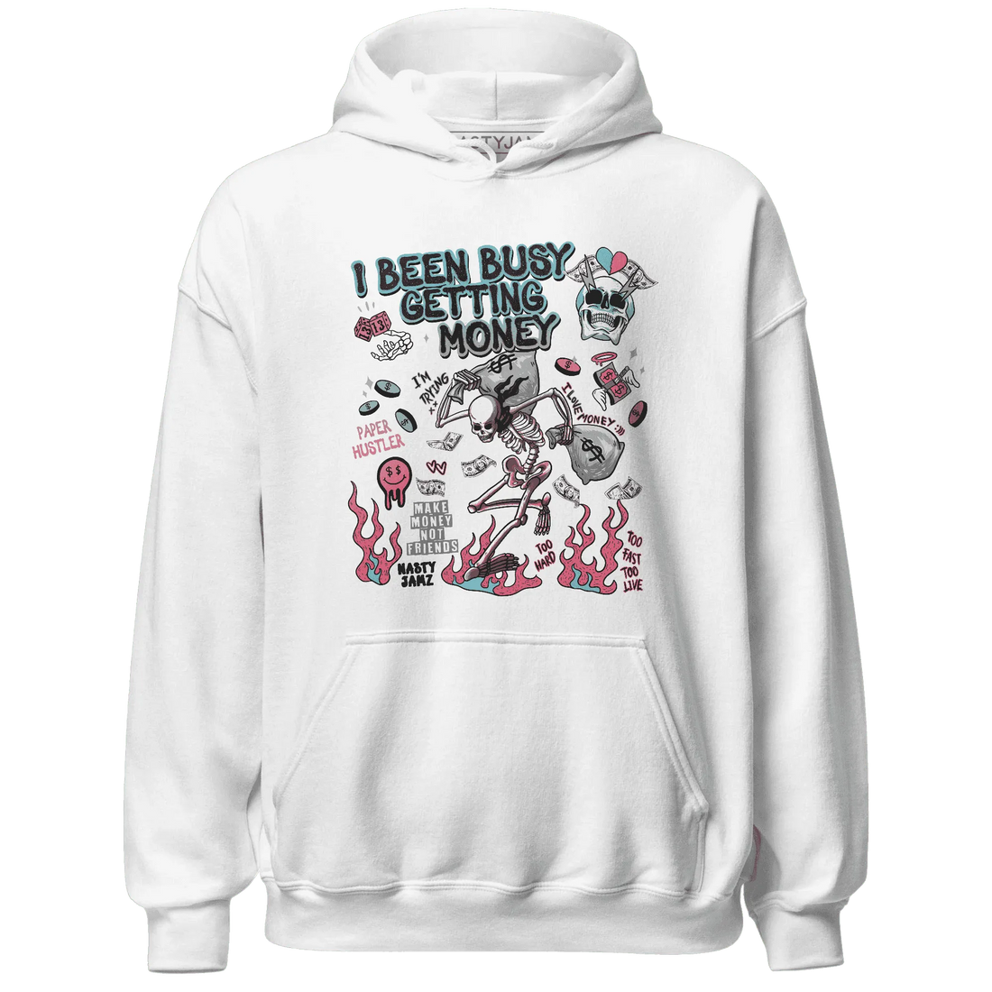 VaporMax-Plus-South-Beach-NastyJamz-Hoodie-Match-Busy-Getting-Money-Skull