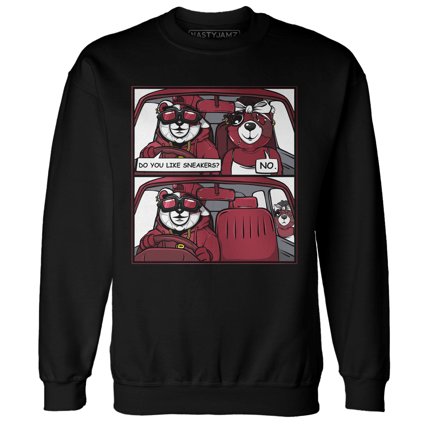 High 85 Metallic Burgundy 1s Sweatshirt Match Bye Her - NastyJamz