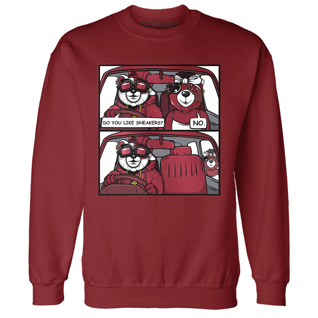 High 85 Metallic Burgundy 1s Sweatshirt Match Bye Her - NastyJamz
