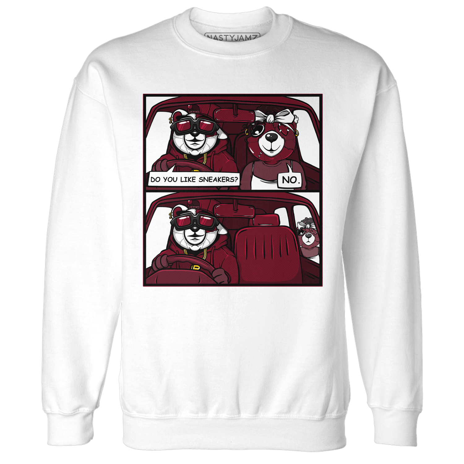 High White Team Red 1s Sweatshirt Match Bye Her - NastyJamz