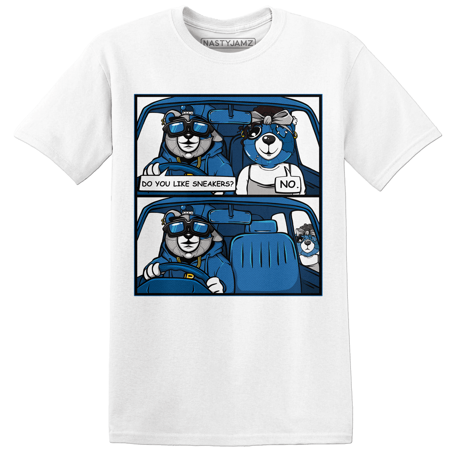 Industrial Blue 4s T Shirt Match Bye Her - NastyJamz