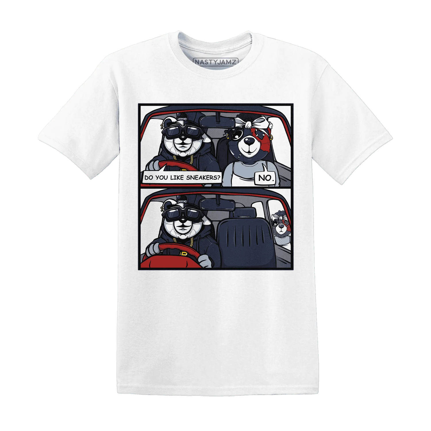 White-Navy-6s-T-Shirt-Match-Bye-Her