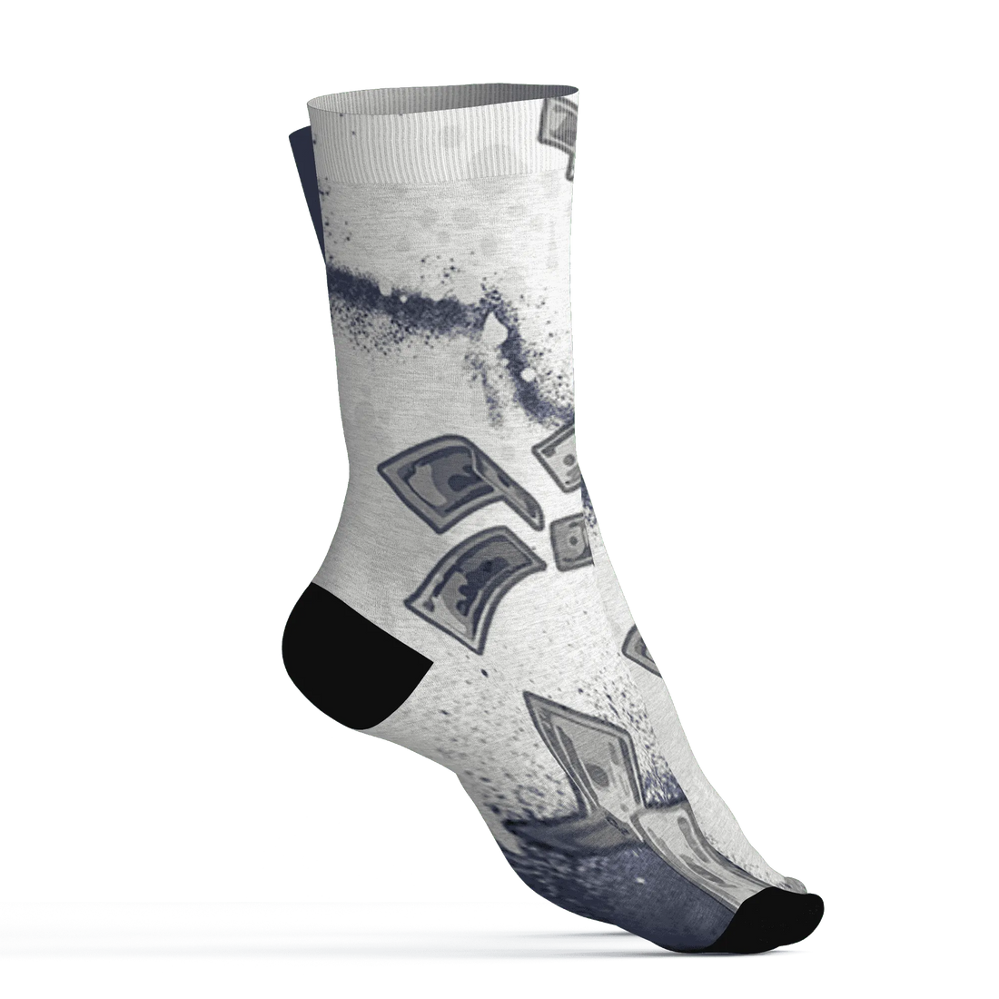 Low-Diffused-Blue-11s-Socks-Match-Cash-Money-3D-Splash-Paint