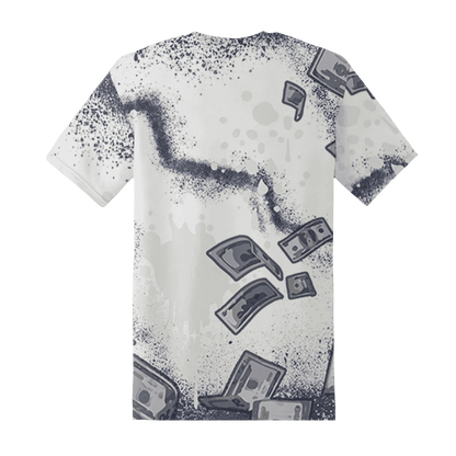 Low-Diffused-Blue-11s-T-Shirt-Match-Cash-Money-3D-Splash-Paint