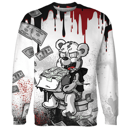 Retro Red Taxi 12s Sweatshirt Match Cash Money 3D All-Over Print Splash Paint - NastyJamz