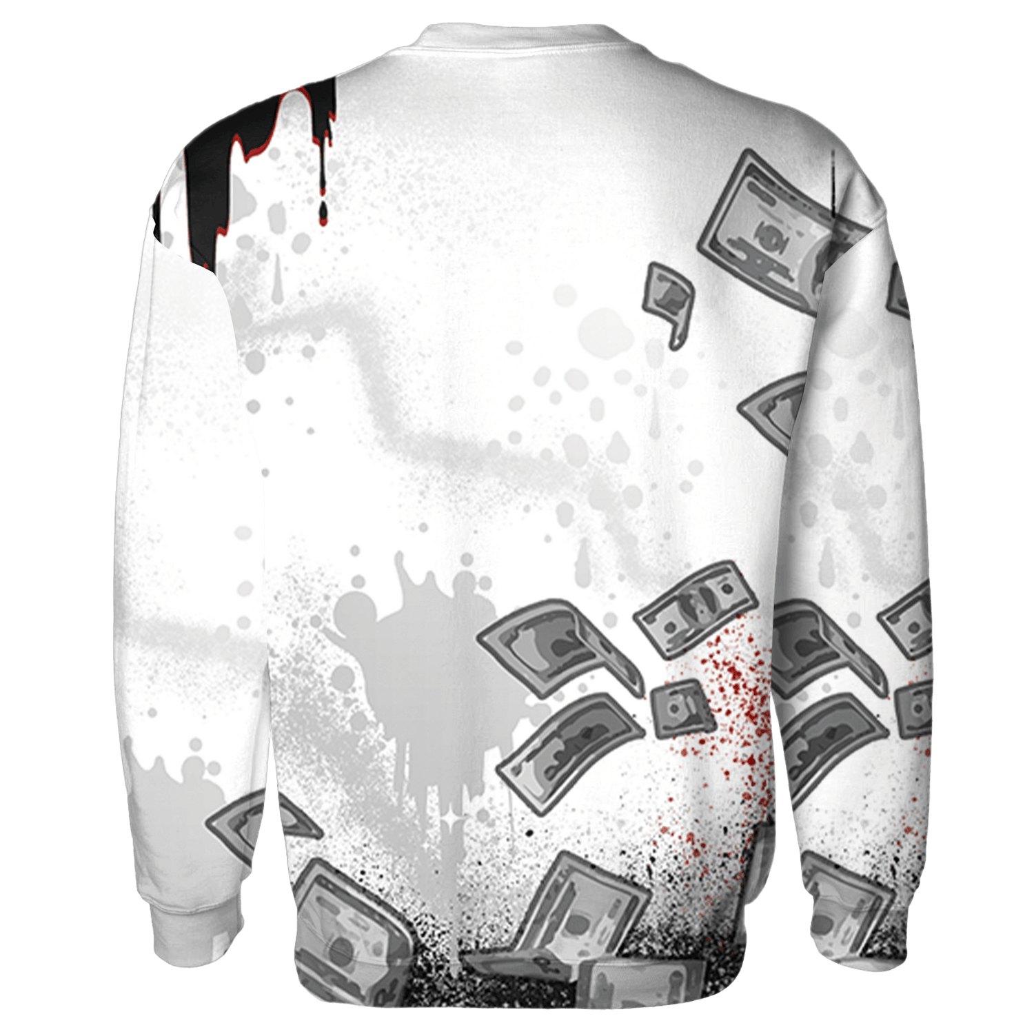 Retro Red Taxi 12s Sweatshirt Match Cash Money 3D All-Over Print Splash Paint - NastyJamz