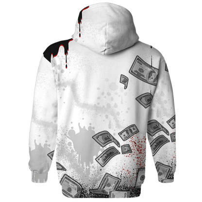 Retro Red Taxi 12s Hoodie Match Cash Money 3D All-Over Print Splash Paint - NastyJamz