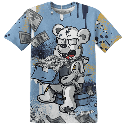 First In Flight 1s T Shirt Match Cash Money 3D All-Over Print Splash Paint - NastyJamz
