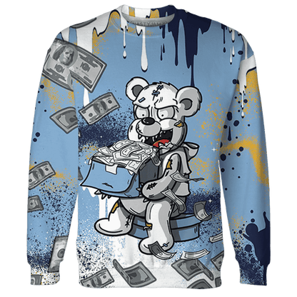 First In Flight 1s Sweatshirt Match Cash Money 3D All-Over Print Splash Paint - NastyJamz