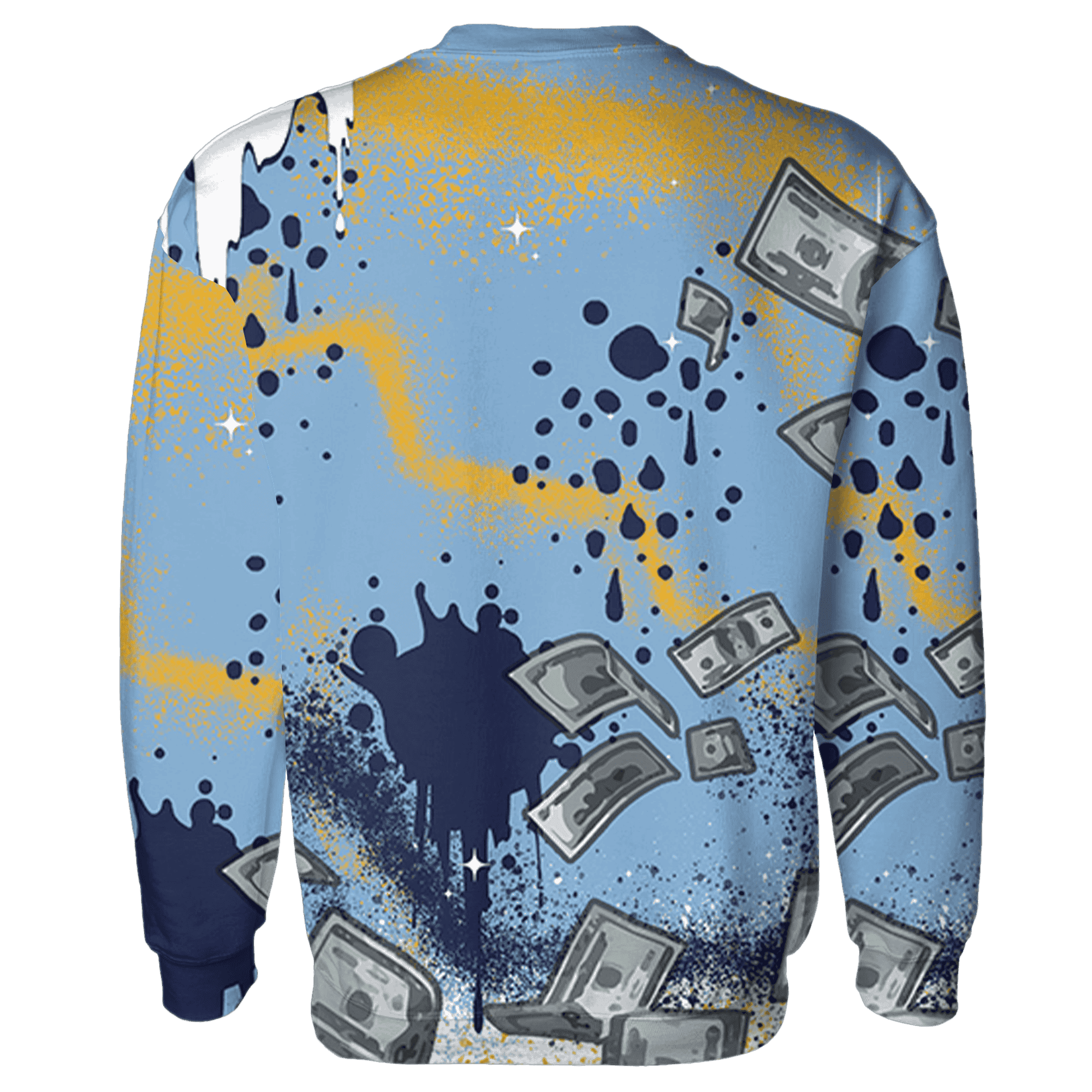 First In Flight 1s Sweatshirt Match Cash Money 3D All-Over Print Splash Paint - NastyJamz