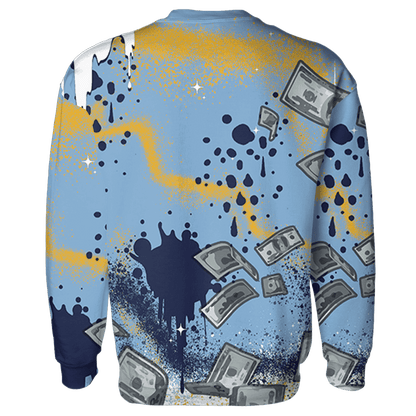 First In Flight 1s Sweatshirt Match Cash Money 3D All-Over Print Splash Paint - NastyJamz