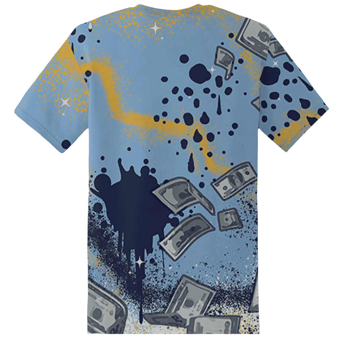 First In Flight 1s T Shirt Match Cash Money 3D All-Over Print Splash Paint - NastyJamz