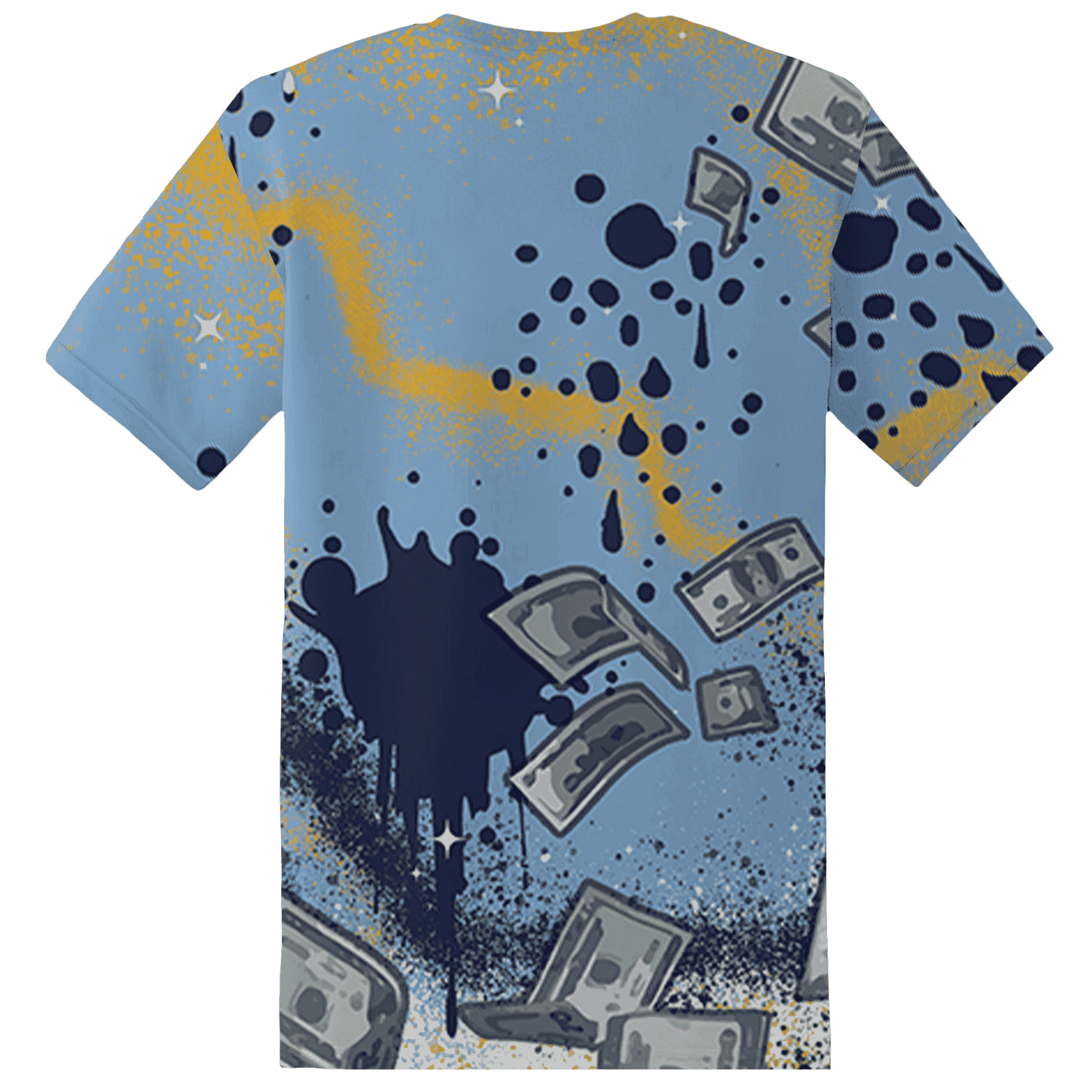 First In Flight 1s T Shirt Match Cash Money 3D All-Over Print Splash Paint - NastyJamz