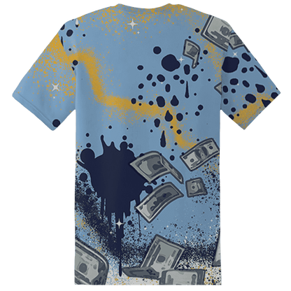 First In Flight 1s T Shirt Match Cash Money 3D All-Over Print Splash Paint - NastyJamz