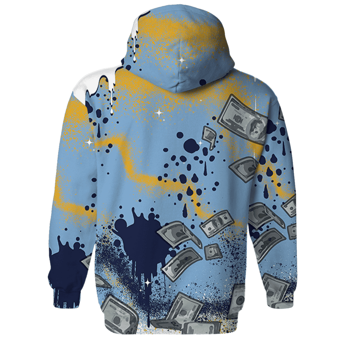 First In Flight 1s Hoodie Match Cash Money 3D All-Over Print Splash Paint - NastyJamz