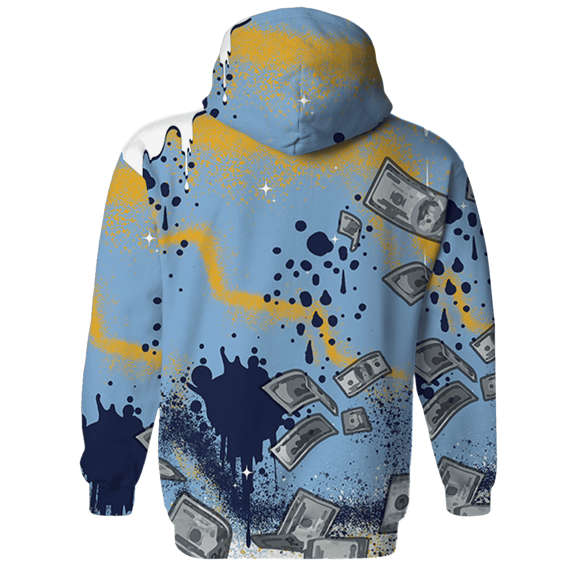First In Flight 1s Hoodie Match Cash Money 3D All-Over Print Splash Paint - NastyJamz