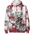 High 85 Metallic Burgundy 1s Hoodie Match Cash Money 3D All-Over Print Splash Paint - NastyJamz
